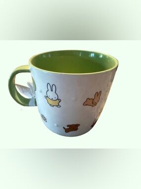 Ceramic Miffy Mug - Pastel Green Interior & Handle – NWT - Rare Collectible